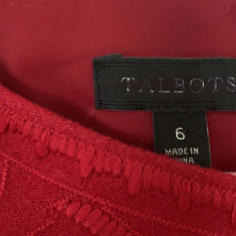 Talbots Wool blend Sheath dress in Dark Red, Sz 6 (runs generous) - Picture 2 of 10
